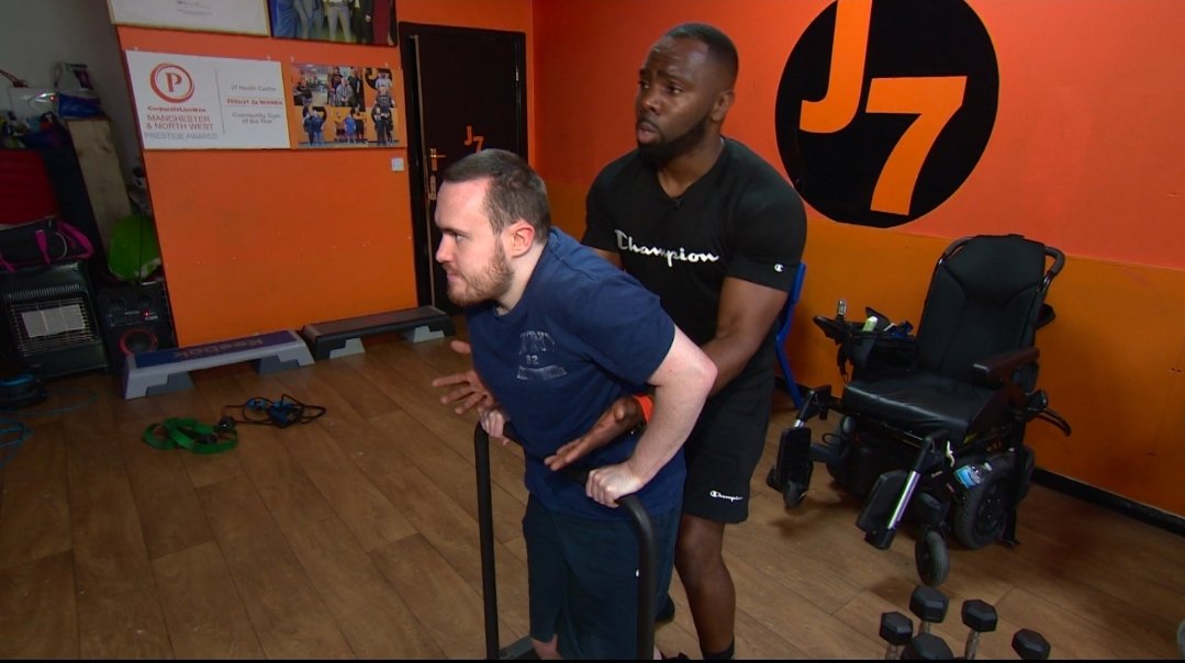 JamAntonioTV's tweet image. Tonight on @GranadaReports, I visited the inspiring @J7healthJaveno at his gym where he trains with disabled and elderly people. An @AllForActivity survey says that disabled people have been forgotten about when it comes to exercise in the recovery of the pandemic. 6pm on ITV