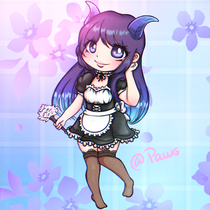 NuajOW's tweet photo. Thanks to my insomnia and that one person on tweeter, I got to work on a fun character all night long🤍 #chibiart #illustrationart #sleepyaf #CLIPSTUDIO 
Time to play some ow now🔫 https://t.co/I6IlgKZMaB