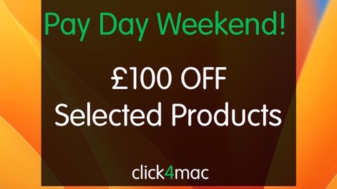 click4mac's tweet photo. It’s pay day weekend which is why we are offering £100 OFF our selected refurbished products!!!

If you was thinking about upgrading or needing a replacement machine. Now is the perfect time to do it.

Please spread the word!!!!

Shop now 👇
https://t.co/YLpX70difr https://t.co/Wz2VUtaiQ9