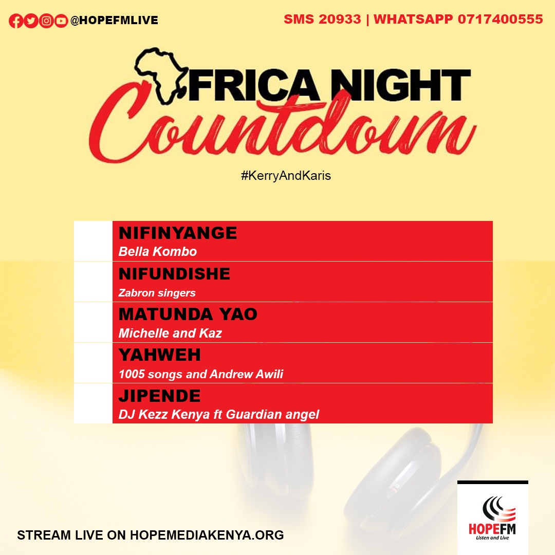 HopeFMLive's tweet photo. Vote for your favorite in advance
#AfricaNight
#Route104 https://t.co/SLqLNoNyRO