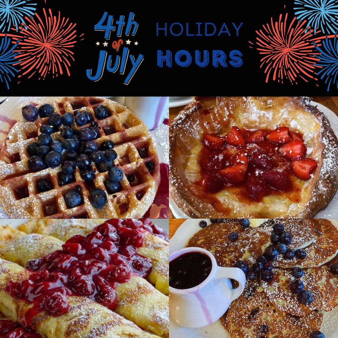 🇺🇸OPH 4th of July Hours 🇺🇸
All three Original Pancake House locations will be open from 7:00am - 2:00pm. Come Stop in for brunch &amp; enjoy your Holiday Weekend! #OPHWNY #4thofjulyweekend #wnyfood