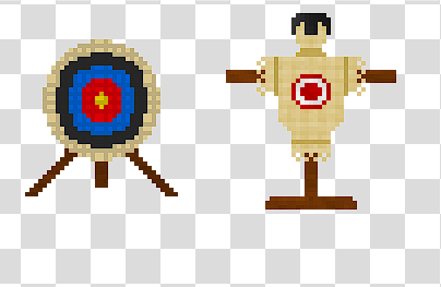 Frain_Dev's tweet image. Took an amateur jab at the pixel art - Medieval Archery Target and Training Dummy
#pixelart #indiedev #gamedev