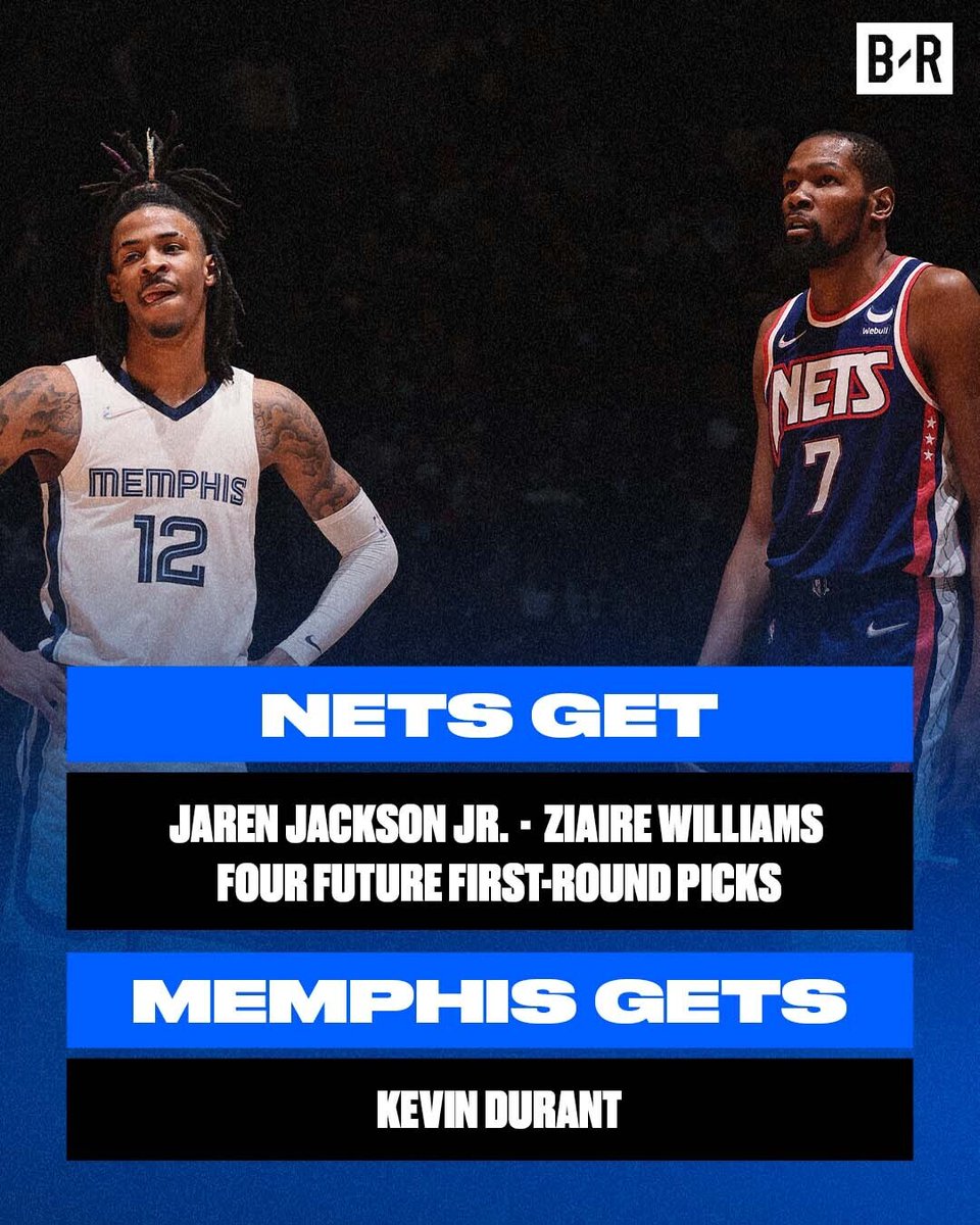 BleacherReport's tweet photo. Would you accept any of these potential offers for KD? 👀 

(by B/R's @GT_Hughes) https://t.co/AuvYczw4eN