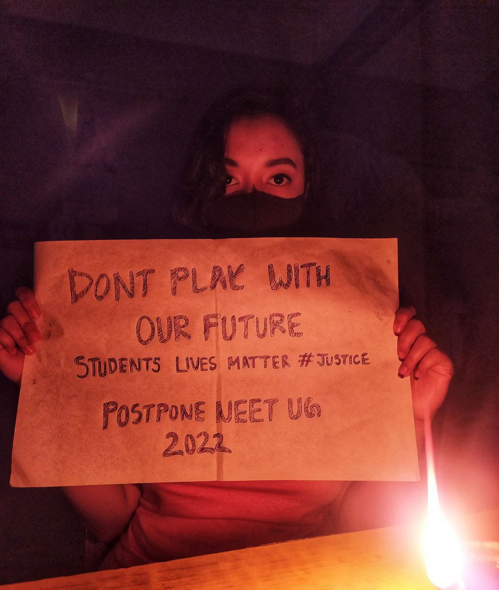 DrTribhuwanYuva's tweet photo. 1.Delayed counselling not our fault
2.Sudden declaration of exam 
3.Reduced preparation time mentally in all of history only for NEET 2022 aspirants  
4.Only 1 attempt in 1 year
5. No academic loss if exam postponed  #CandleMarchForNEETUG @PMOIndia @KTRTRS https://t.co/m994xflJzd