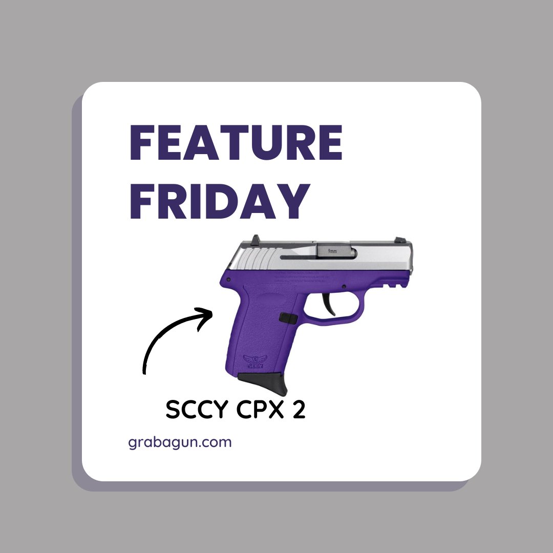 grabagun's tweet photo. The SCCY CPX 2 is a quality 9mm pistol with numerous color options. 

Swipe to learn more about this CPX 2!

#grabagun #cpx2 #sccycpx2 #sccy #concealedcarry #Gun #gunstore #gundeals #featurefriday https://t.co/iRgULYGRiy