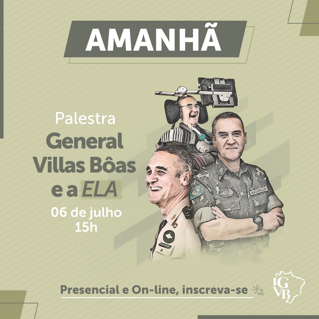 InstitutoGVB's tweet photo. Amanhã! Inscreva-se em https://t.co/ZYjJ34YeRS
O evento também será transmitido ao vivo pelo nosso canal do YouTube.
#IGVB #InstitutoGVB #InstitutoGeneralVillasBôas #ForçaComandante #ELA #escleroselateralamiotrofica #doencasraras https://t.co/fuN6YHv3Yh