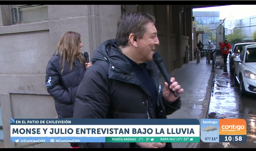 El periodismo se luce cuando llueve en Santiago🤡