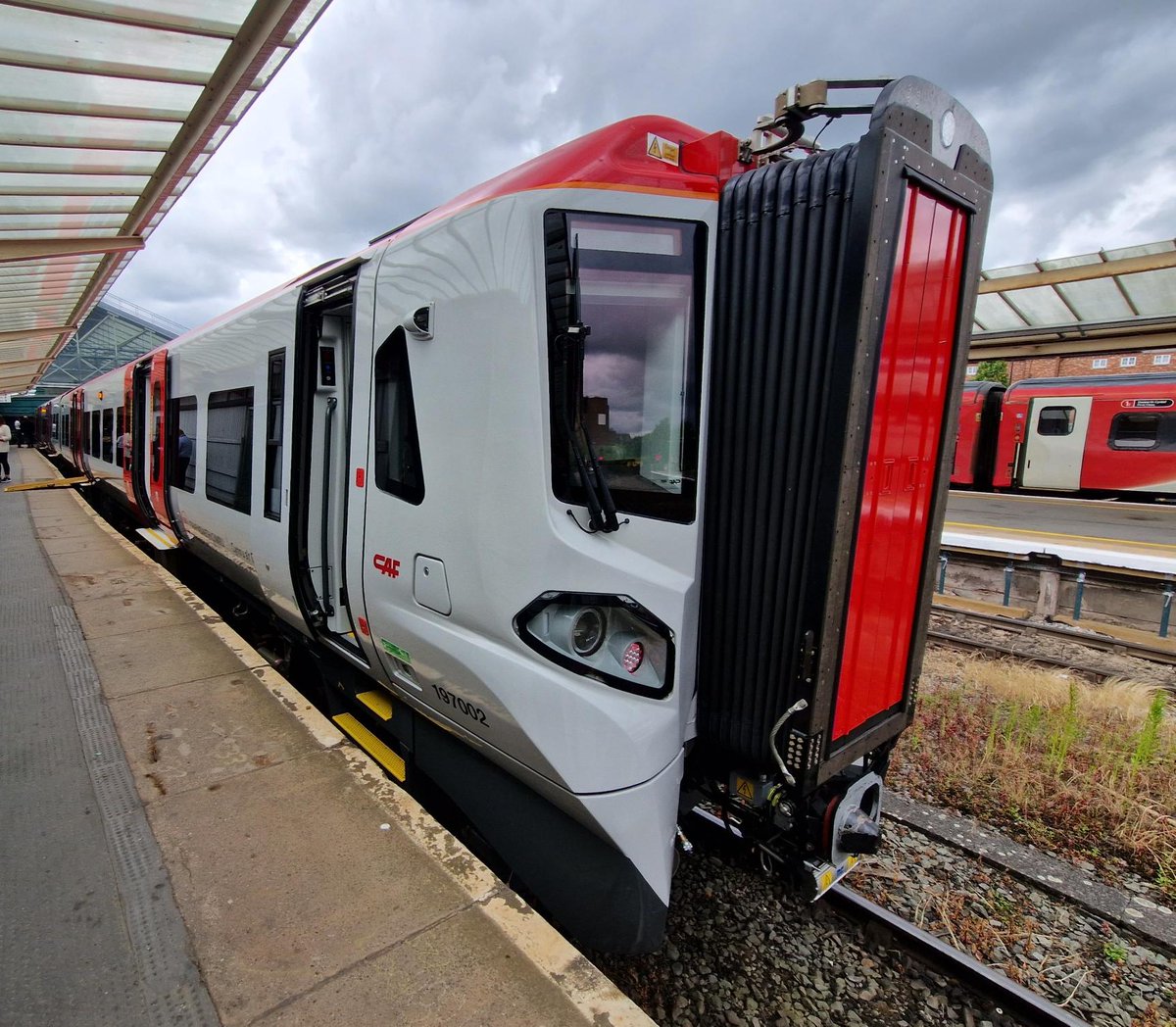 🎪 Today we've been in Chester at <a href="/transport_wales/">Trafnidiaeth Cymru / Transport for Wales</a> launch event for their new class 197 train

💫 An impressive looking train that will be going into service on their long-distance routes later this year