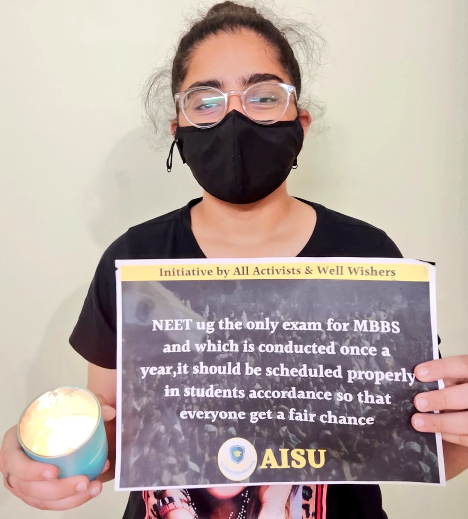 Official_AISU's tweet photo. FIGHT TODAY FOR BETTER TOMORROW.....
#CandleMarchForNEETUG https://t.co/odNxkWVmsm