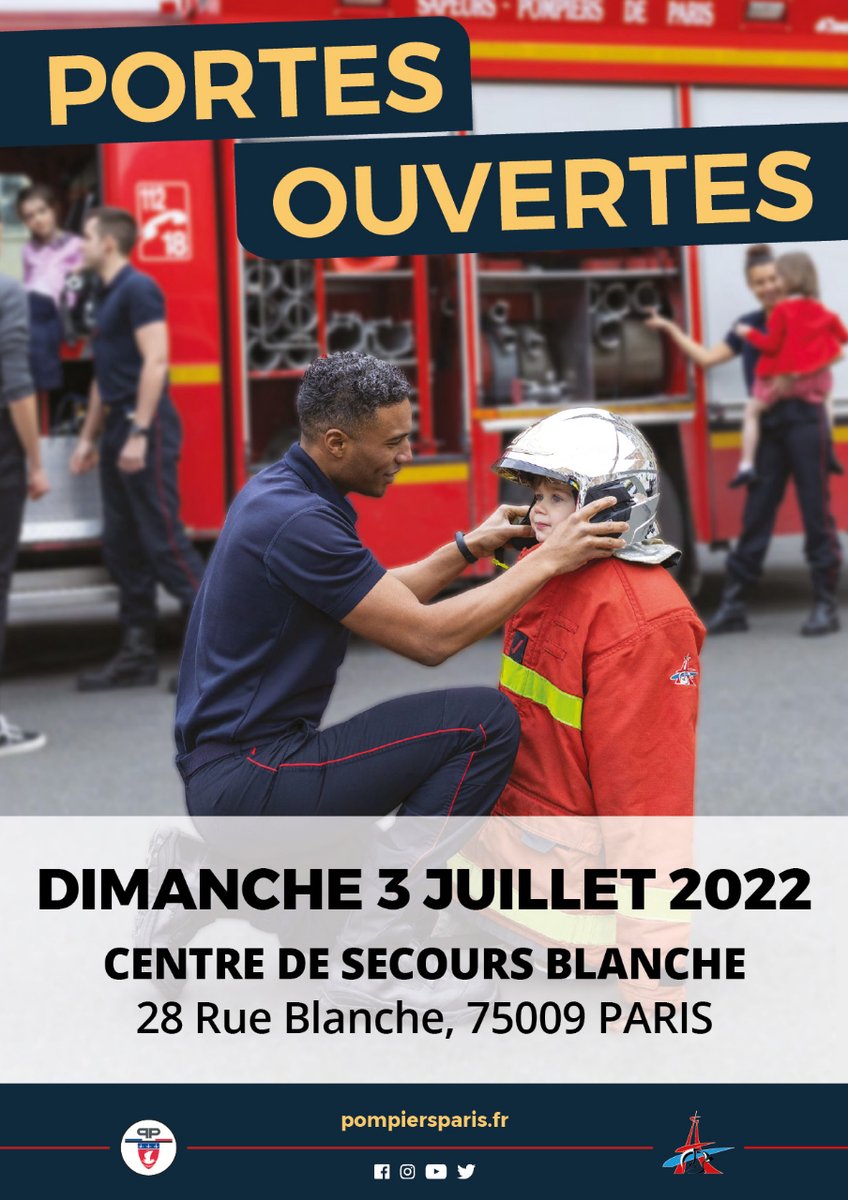 PompiersParis's tweet photo. 📆Envie de sortir ?
Les sapeurs-pompiers de Paris vous ouvrent leurs portes ce week-end !

Retrouvez également toutes les portes ouvertes prévues près de chez vous sur notre site 👇

https://t.co/ir97qhGTuj https://t.co/KnMTUMD6kx