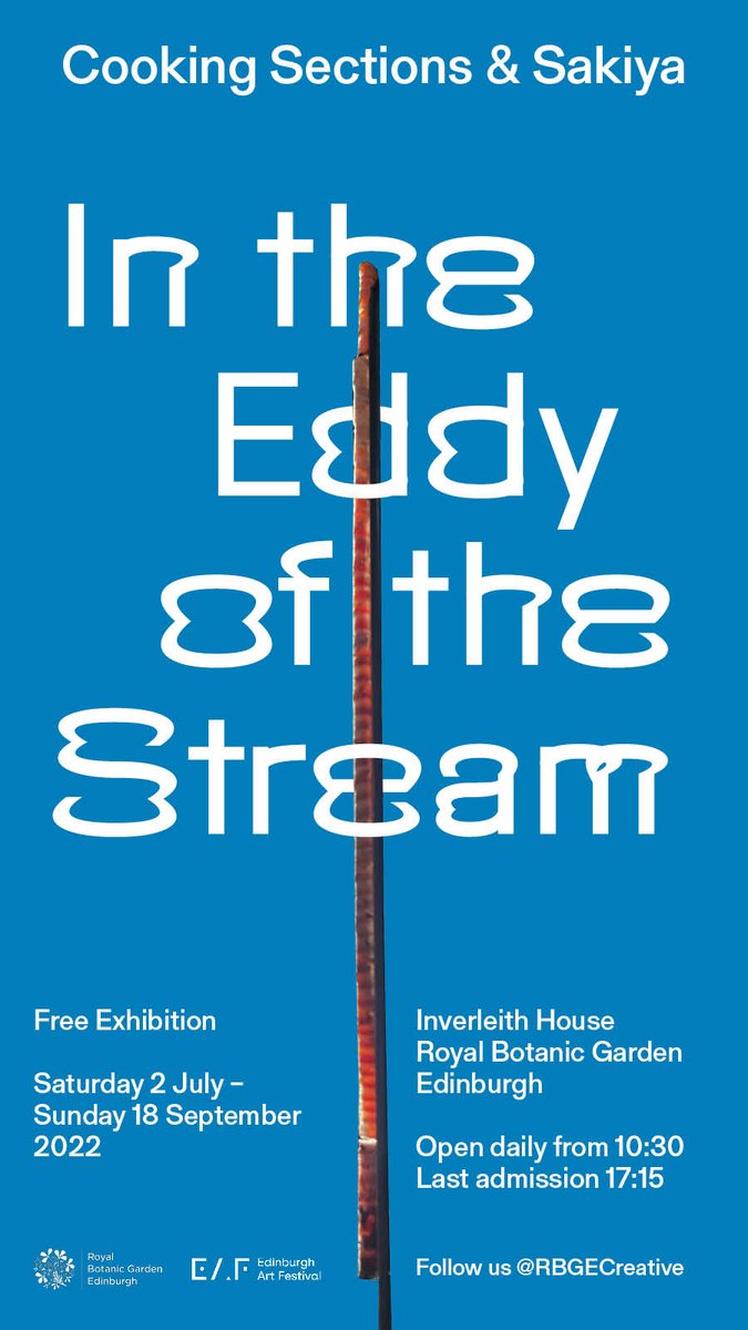 Starting tomorrow, visit Inverleith House for @RBGECreative's In The Eddy of the Stream. A @CookingSections and #Sakiya collaboration where they create their own eddies; sheltered areas where water flows back upstream against the current. 👇 bit.ly/3OZX4QZ