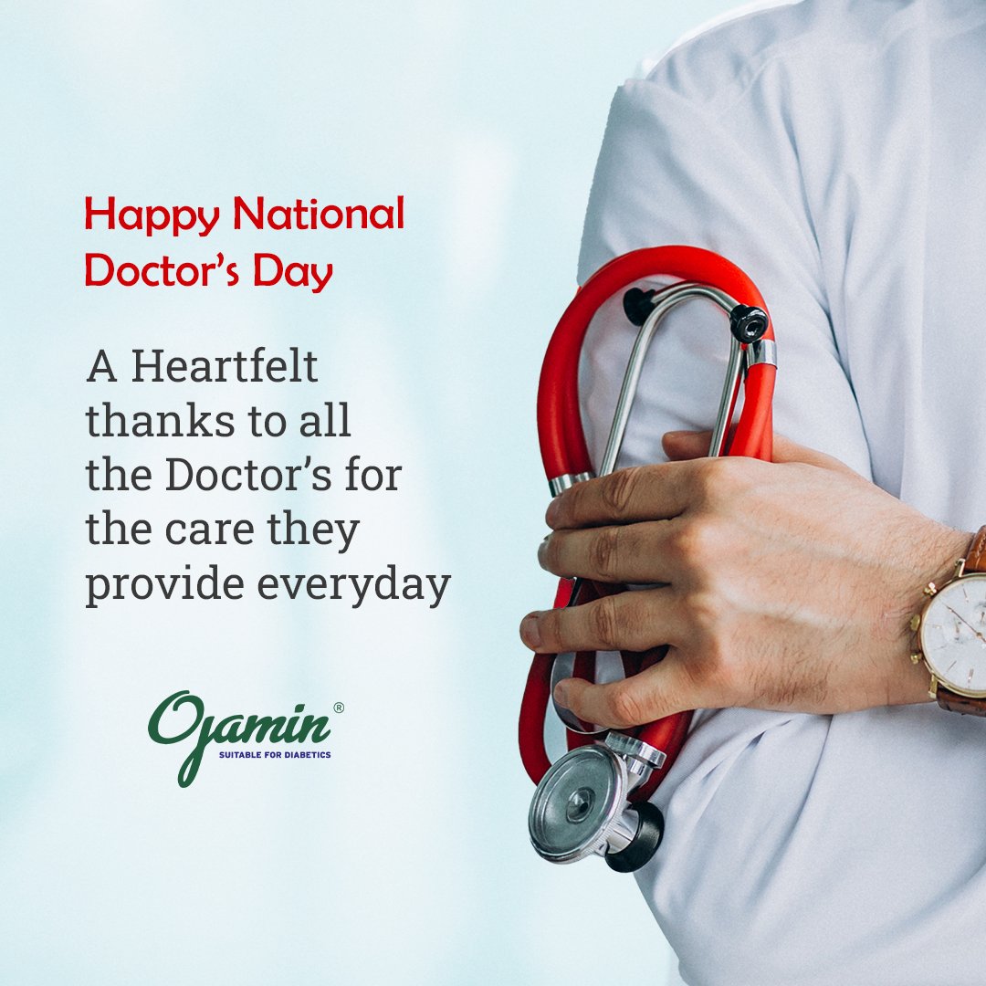 IndiaOjamin's tweet photo. Happy Doctor's Day from Team Ojamin to all Doctorโs. Cheers to everyone who has consistently strived to give their patients good healthโค๏ธ!
#Ojamin #Herbal #HerbalBrand #Diabetes #DoctorsDay #HappyDoctorsDay #OjaminCares https://t.co/JuueOC7ZQ9