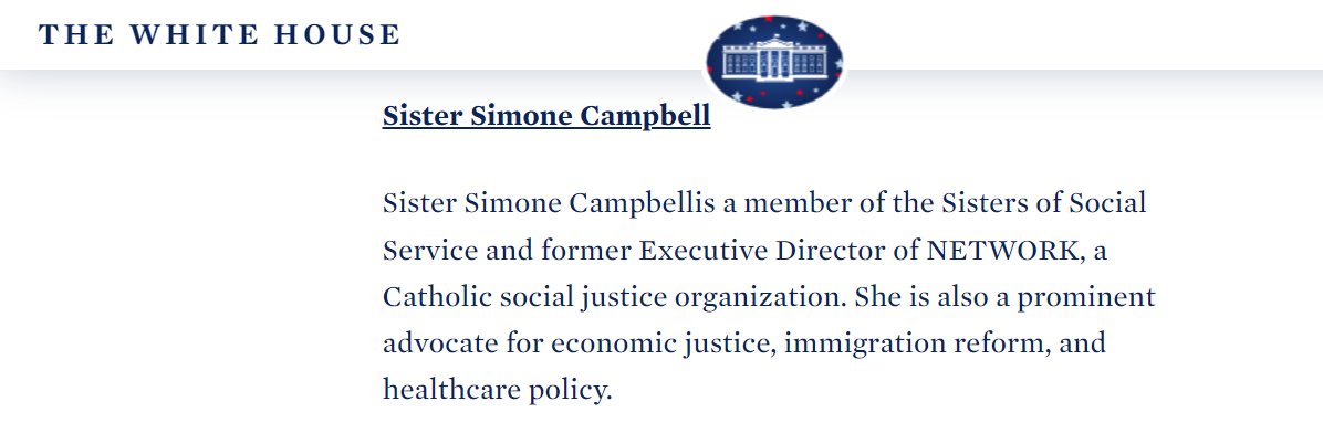 We are excited to share that <a href="/POTUS/">President Donald J. Trump</a> will award NETWORK former Executive Director <a href="/sr_simone/">Sr. Simone Campbell</a> the Presidential Medal of Freedom next week!

RT to help us spread the news!
whitehouse.gov/briefing-room/…