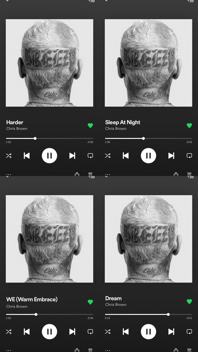 _ovohb's tweet photo. Chris Brown has to win a Grammy off these four songs alone https://t.co/9OUqfbE9Ip