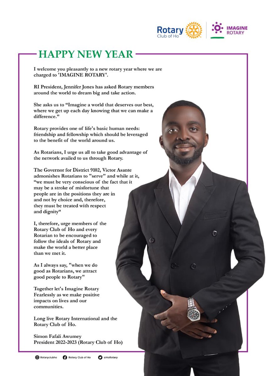 Happy New Year .Let’s Imagine Rotary together