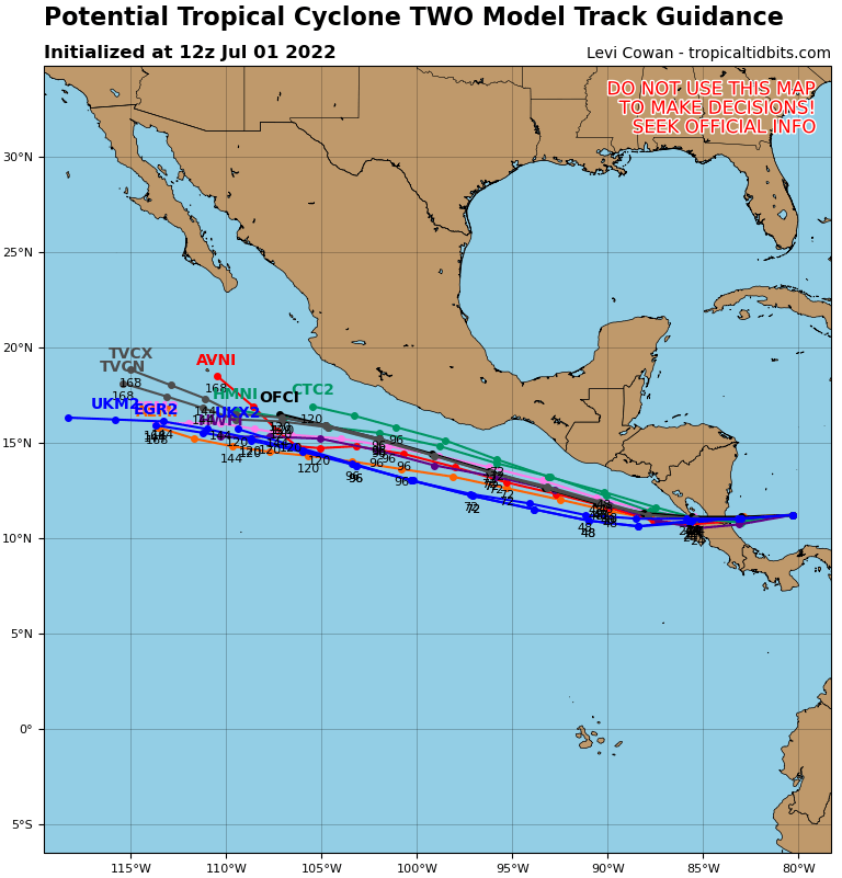 MeteoroTamps's tweet photo. Después de varios días... 😴 el #PCT2 alcanzo el estatus de tormenta tropical #Bonnie 🌀 al Suroeste del Mar Caribe.
🚩65 km/h
💨80 km/h
Tocará tierra en el extremo Sur de #Nicaragua cerca del Frontera con Costa Rica esta noche.
Muy lejos de #Tamaulipas... https://t.co/SWovslASFr