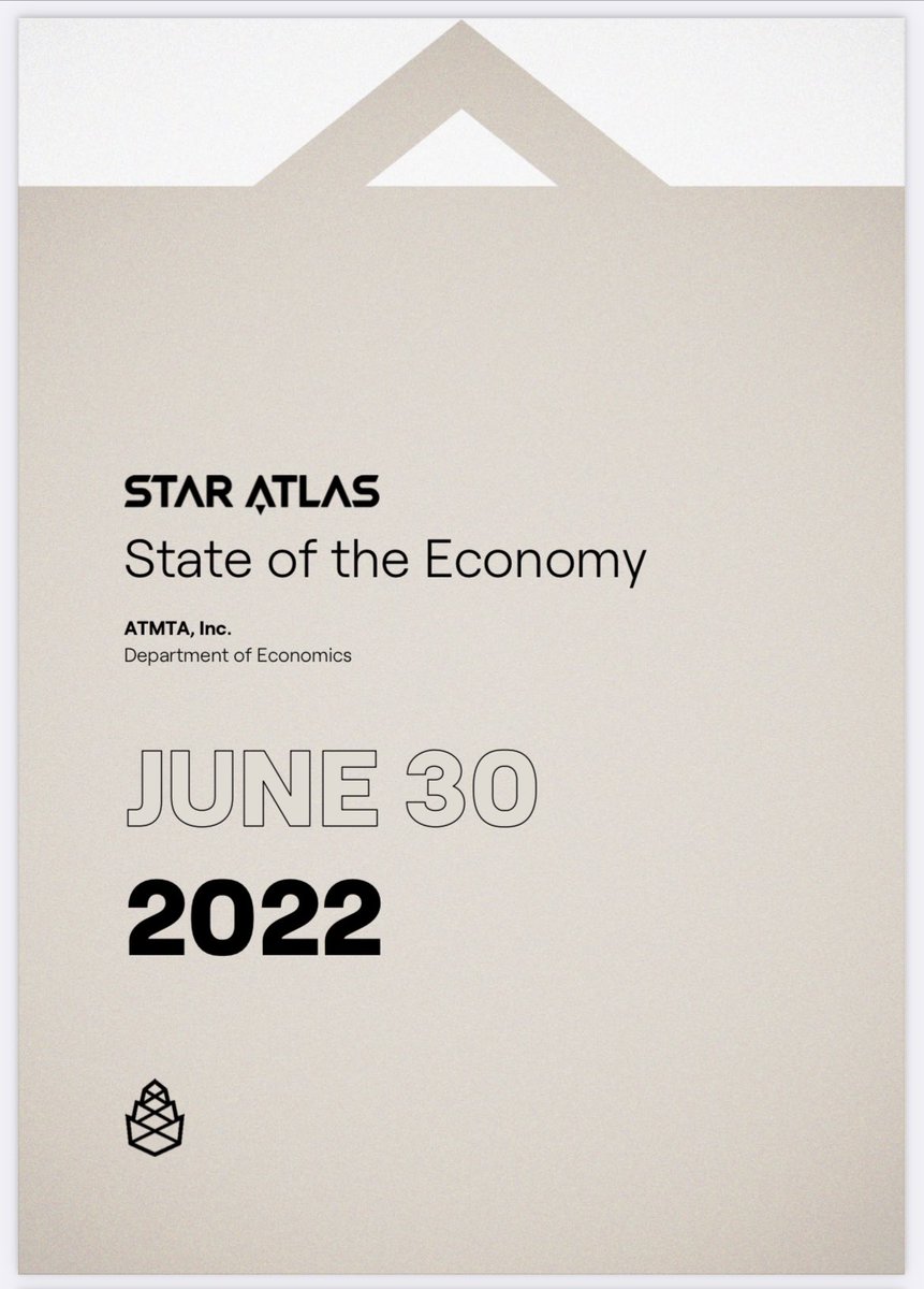 Doesn’t your web3 project have an #EconomicReport … @staratlas does: