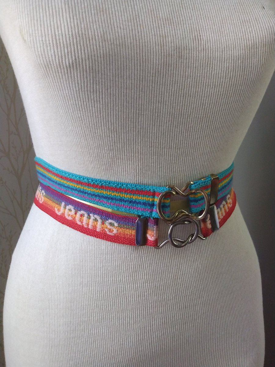 Excited to share the latest addition to my #etsy shop: Vintage Elastic Rainbow belts etsy.me/3ycYT6a #rainbowbelt #jeansbelt #elasticbelt #retrostyle #vintageinspired #eightiesstyle #vintage80s #fashionbelt #lgbtbelt