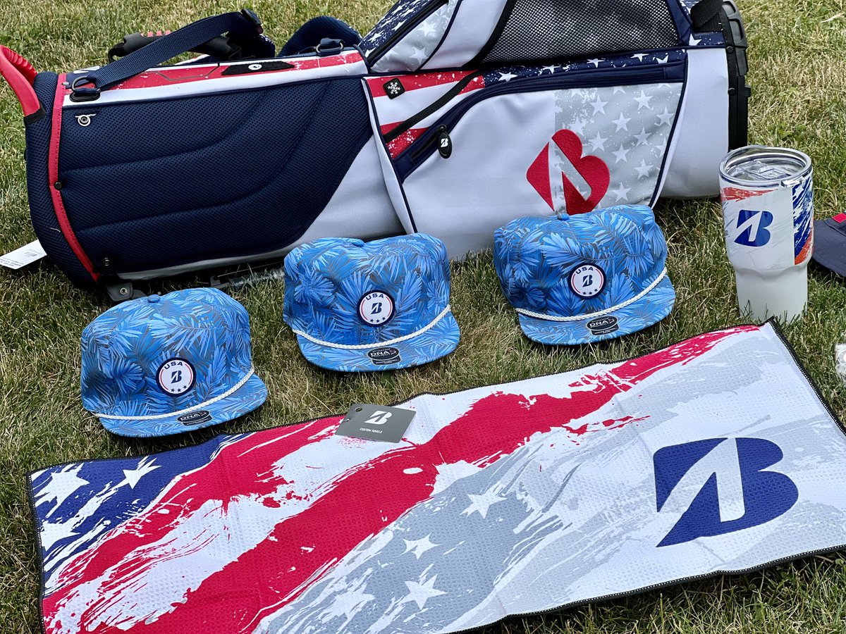 PGAPappas's tweet image. It’s 4th of July weekend baby! And we’re having a Let Freedom Ring Red, White, and Blue Bridgestone Golf Giveaway Spectacular! 🇺🇸

All weekend long, Saturday, Sunday, and Monday, let’s give away some 🔥🔥🔥🇺🇸 patriotic swag. #4thOfJuly