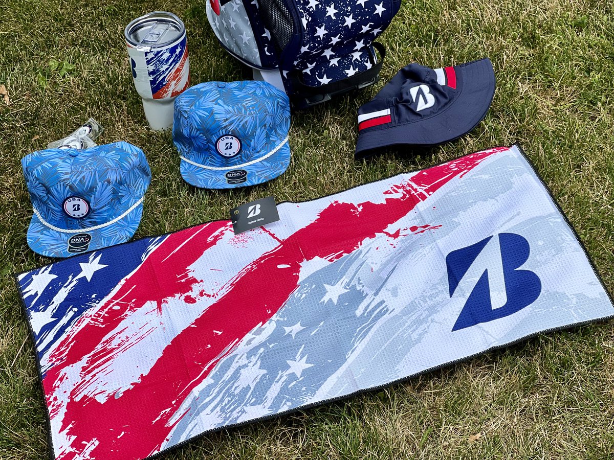 PGAPappas's tweet image. It’s 4th of July weekend baby! And we’re having a Let Freedom Ring Red, White, and Blue Bridgestone Golf Giveaway Spectacular! 🇺🇸

All weekend long, Saturday, Sunday, and Monday, let’s give away some 🔥🔥🔥🇺🇸 patriotic swag. #4thOfJuly