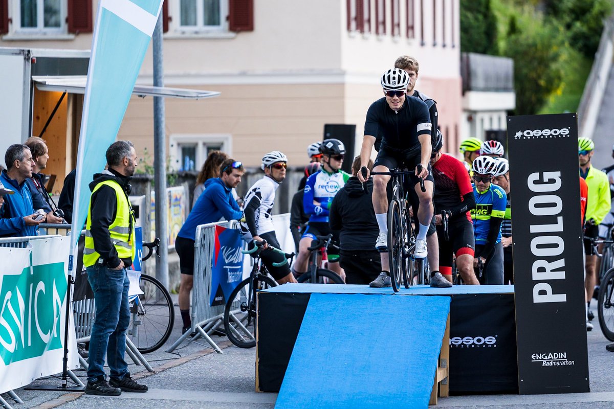 Der Prolog beim #Engadin Radmarathon. Samstag und Sonntag stehen Ofen- und Berninapass sowie Flüela- und Albulapass auf dem Programm.