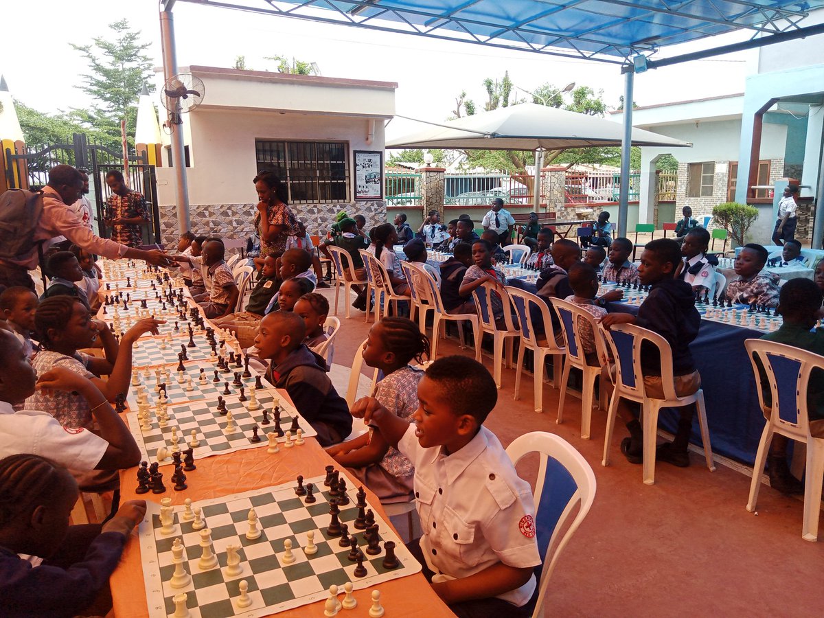 Today we organized and supported a school's chess championship were a fast rising female prodigy Akinsola Oreoluwa won with a perfect score. Glad we made use of @GiftOfChess sets. It was indeed a tremendous success.