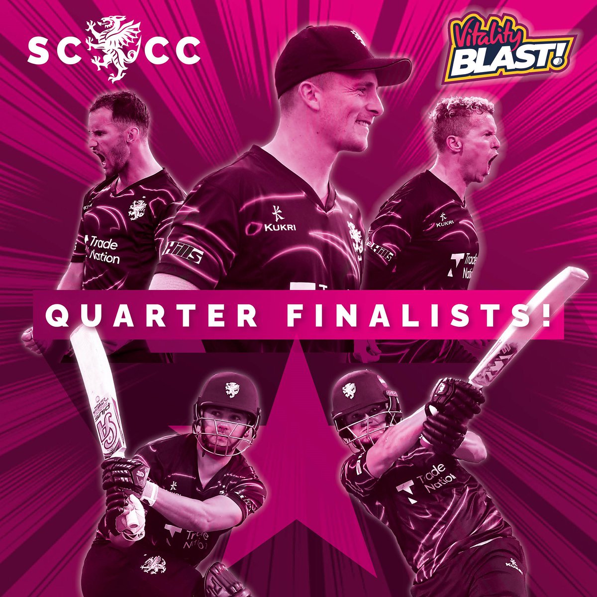 Into the <a href="/VitalityBlast/">Vitality Blast</a> knockout stages!!! 🔥🔥🔥

#MIDvSOM
#WeAreSomerset 
<a href="/ItsTradeNation/">Trade Nation</a>