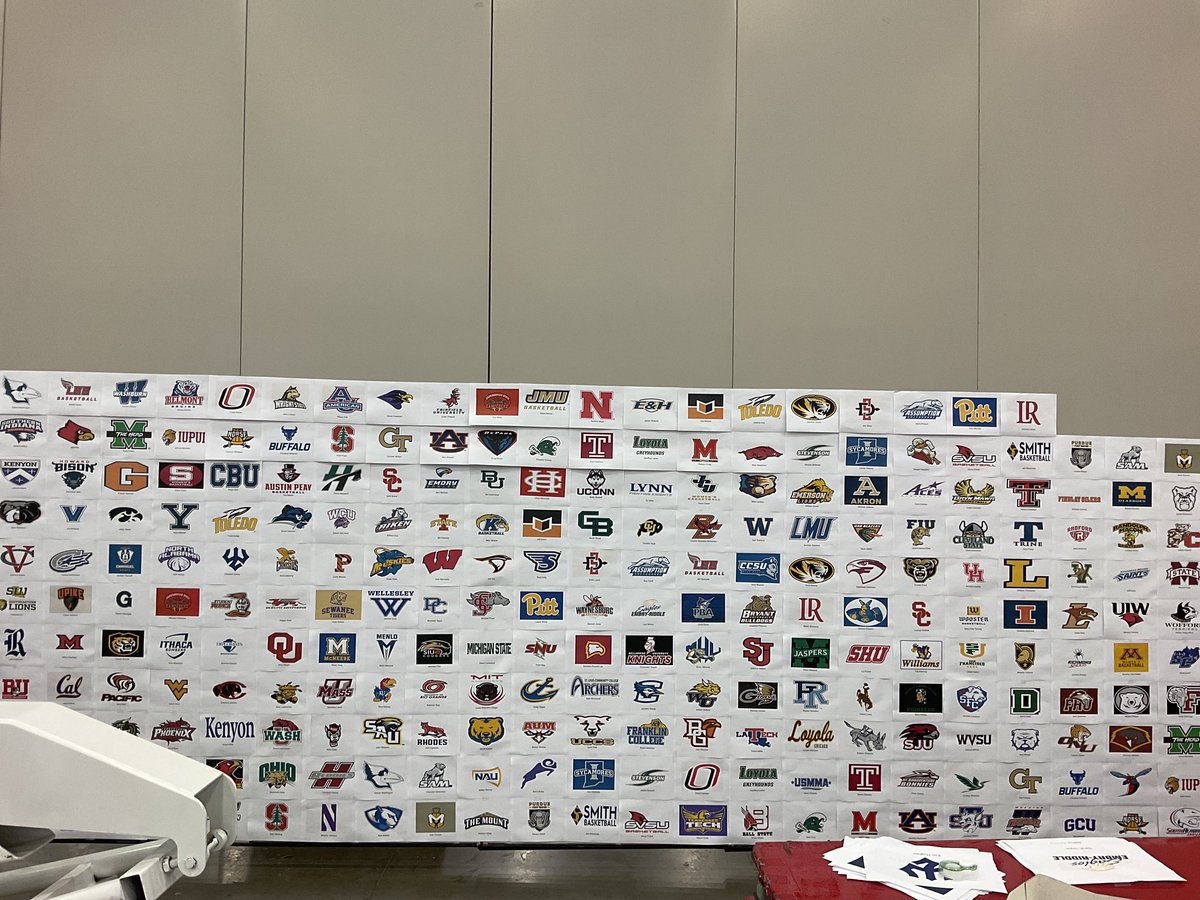 The COLLEGE WALL HAS BEGUN!   Already 633 college coaches officially registered…a lot of vertical progress to go!   #roses22. <a href="/jrnba/">Jr. NBA/Jr. WNBA</a>.  <a href="/SCNext/">SportsCenter NEXT</a>