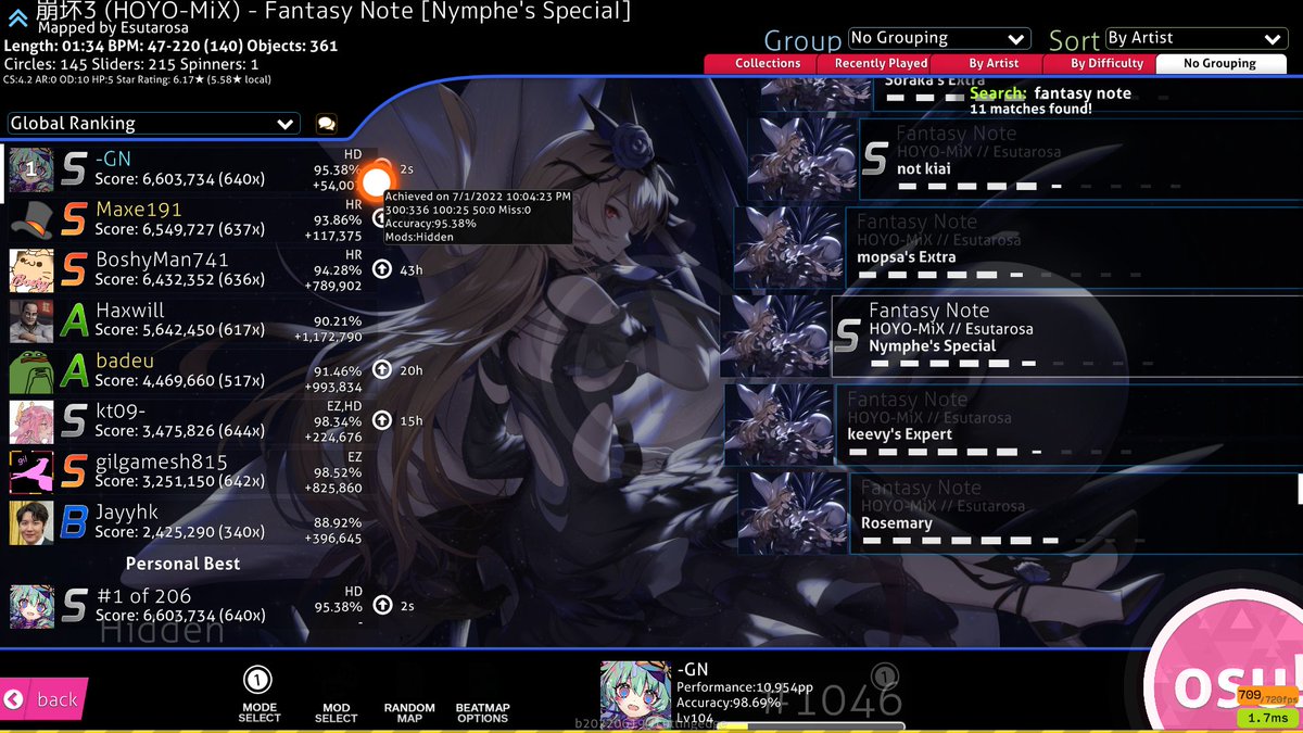 lets go. never expected to get pp off an AR0 map