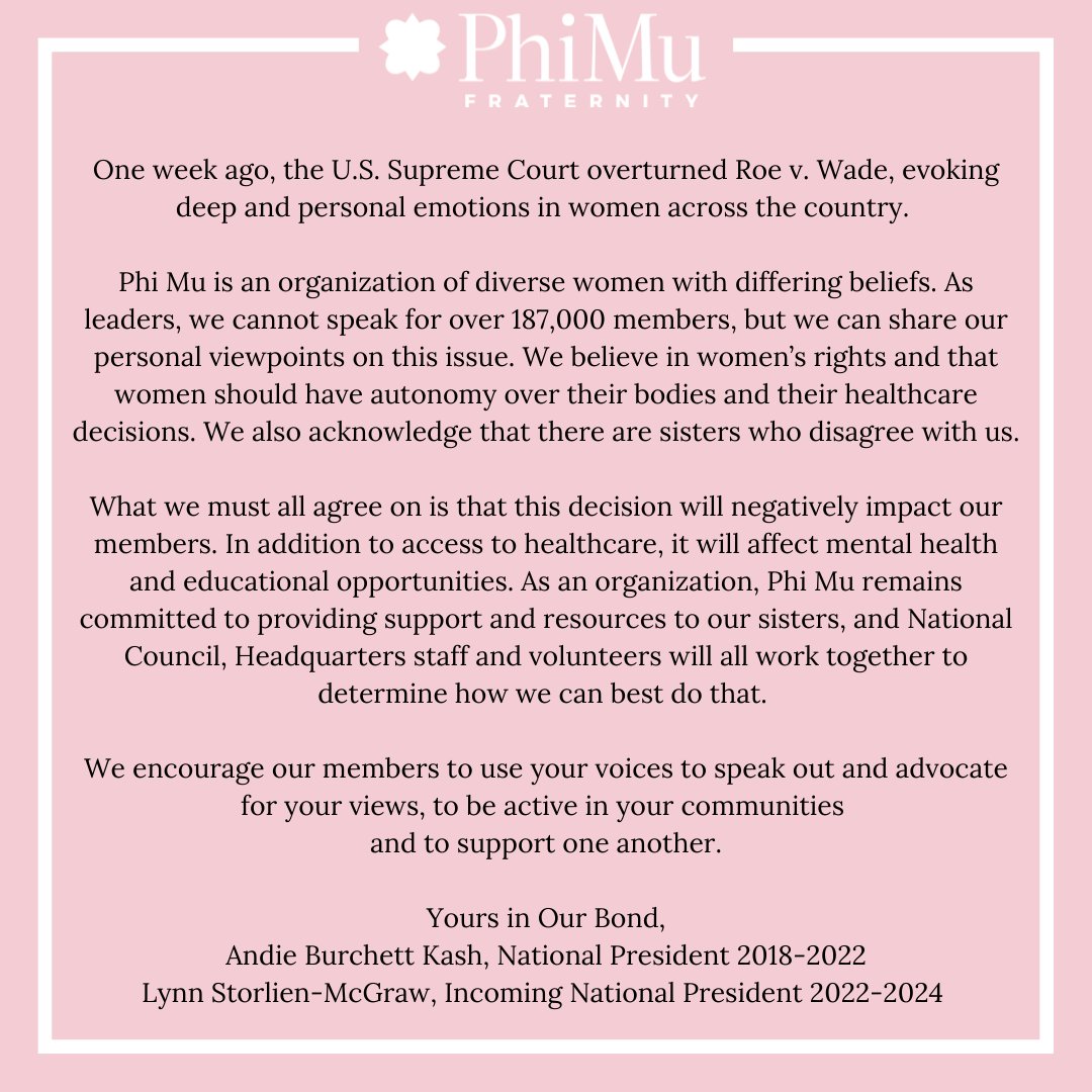 A message from Andie Burchett Kash (National President 2018-2022) and Lynn Storlien-McGraw, (Incoming National President 2022-2024).