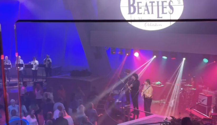 NotJustCards's tweet image. The @BeatlesCelebra1 filling the dance floor tonight on the Anthem of the Seas @RoyalCaribbean - brilliant show!