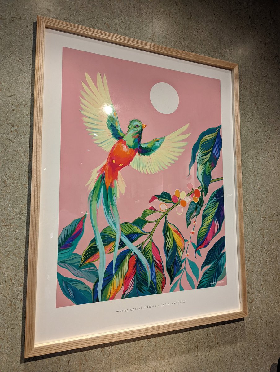 trekstar's tweet photo. Visited Starbucks Hoofddorp and fell in love with the artwork. Absolutely beautiful work by @alockstadt I want this work in my house. #starbucks https://t.co/q4sGfZLn2L
