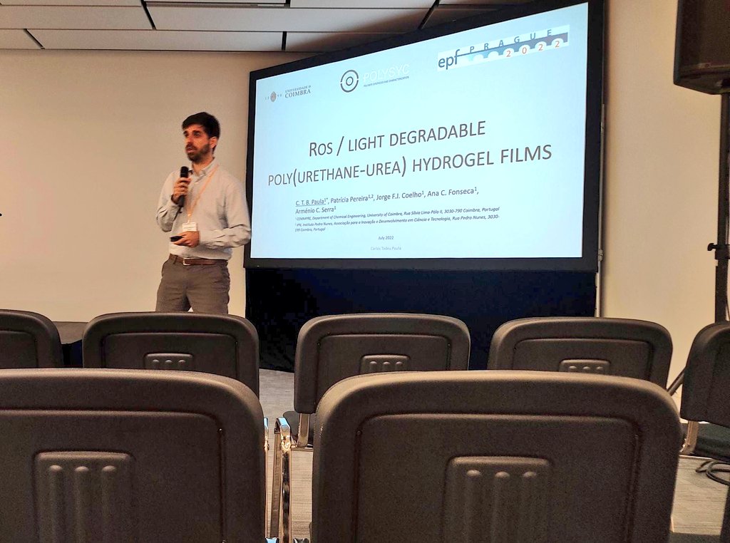 PolySyc's tweet image. The PhD students Carlos @C_TPaula, Rafael and Sofia  where also present at the #EPF2022 Polymer conference presenting their work.