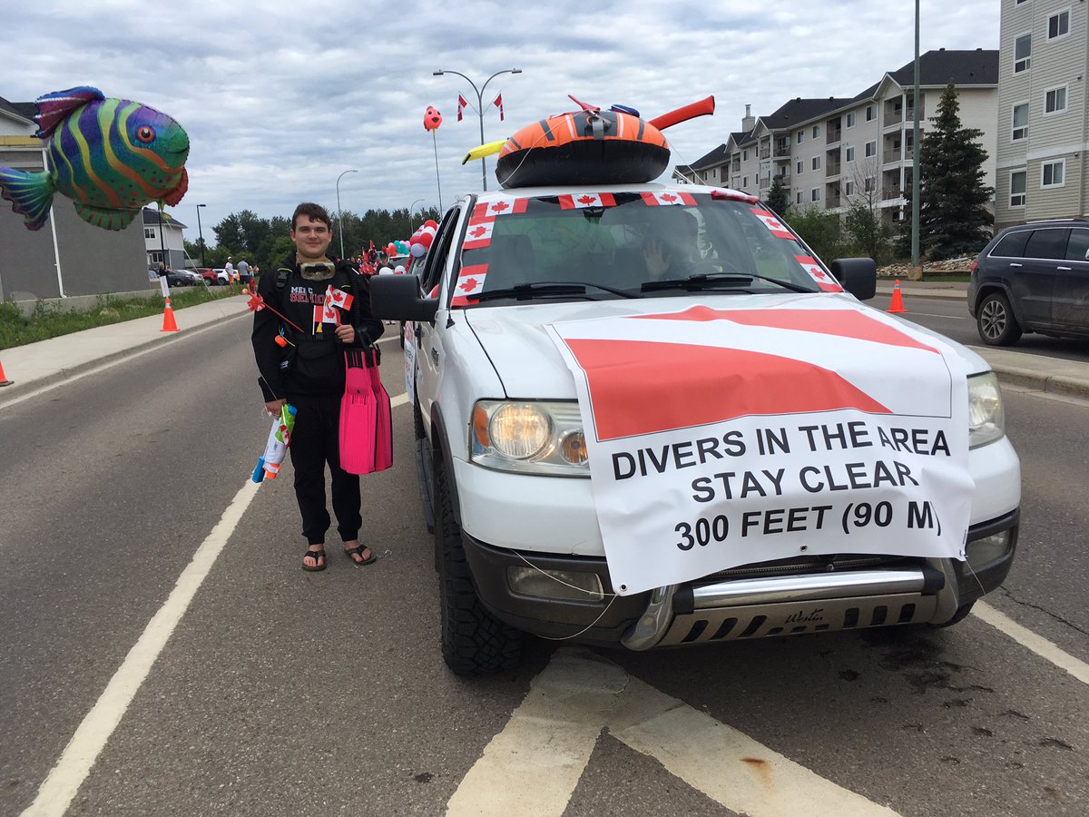 WetnWildScuba's tweet photo. Happy Canada Day! What a fun parade! @rmwoodbuffalo https://t.co/LE4QONDWU2