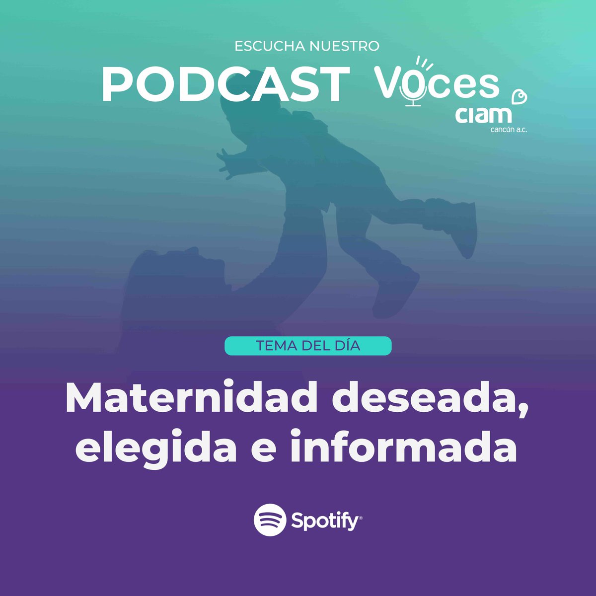 CIAM_Cancun's tweet photo. Te invitamos a escuchar un nuevo episodio en Voces CIAM; esta vez con el tema "Maternidad, deseada, elegida e informada.
Lo puedes encontrar en Spotify, Anchor, y otras plataformas. https://t.co/PFlR0t6FdI
#EnMiCuerpoYoDecido https://t.co/MoyZR9rYXb