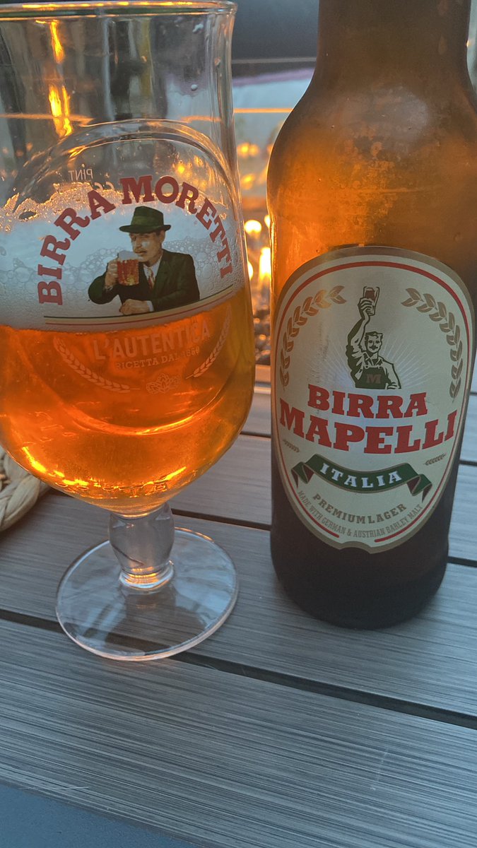 DaveV99's tweet photo. How do @Aldi_Ireland get way with this. It's like a tribute act to Birra Moretti https://t.co/sV3ZE6z6Dw