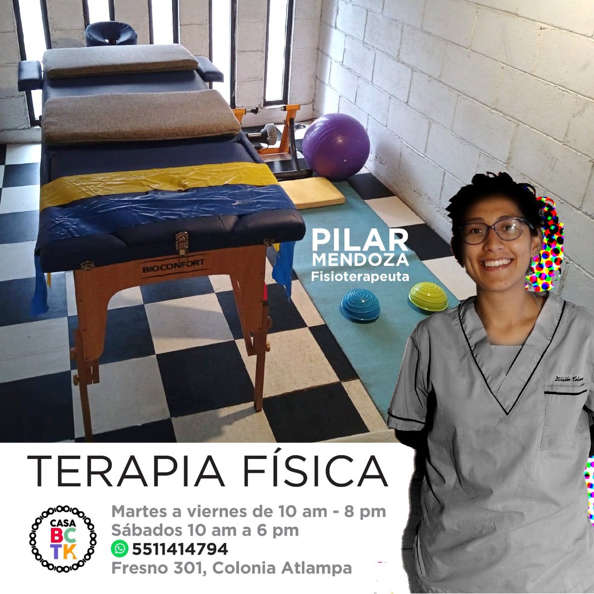 CasaBCTK's tweet photo. Ya está listo el espacio de sanación de @pilar_mendoza_1984 en la nueva #CasaBiciteka. Ven a curar tus lesiones y el estrés de rodar entre tanto cafre.  
¡Llama y agenda tu cita!  #ParedeSufrir  #Bicitekas #Ciclistas #Bicicleta #MovilidadSustentable https://t.co/Dqu0P18yrv