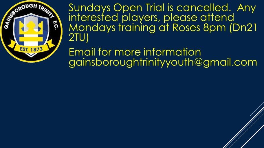 Gainsborough Trinity U18’s tweet media