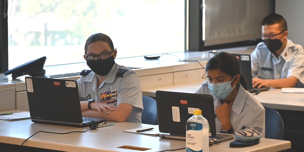 CivilAirPatrol's tweet photo. Our #CivilAirPatrol Advanced Cyberspace Administration Course was hosted at the @AF_Academy. It increases cyber security knowledge and awareness through daily briefings from cyber operations officers and training in cyber security concepts. 💻 #CAPCadets #STEM #cybersecurity https://t.co/p0Fgh6vlWa