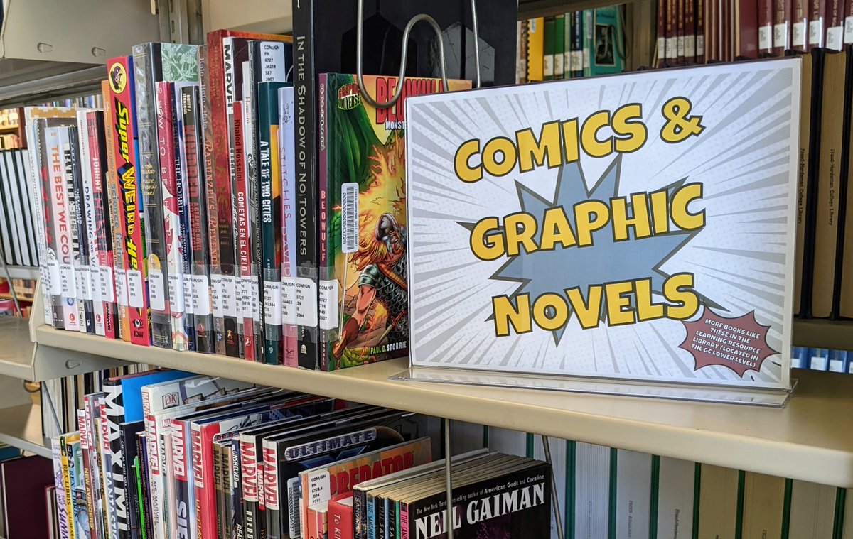 Next time you're in the library, check out our new Comics &amp; Graphic Novels section, located in the southwest corner on the second floor!