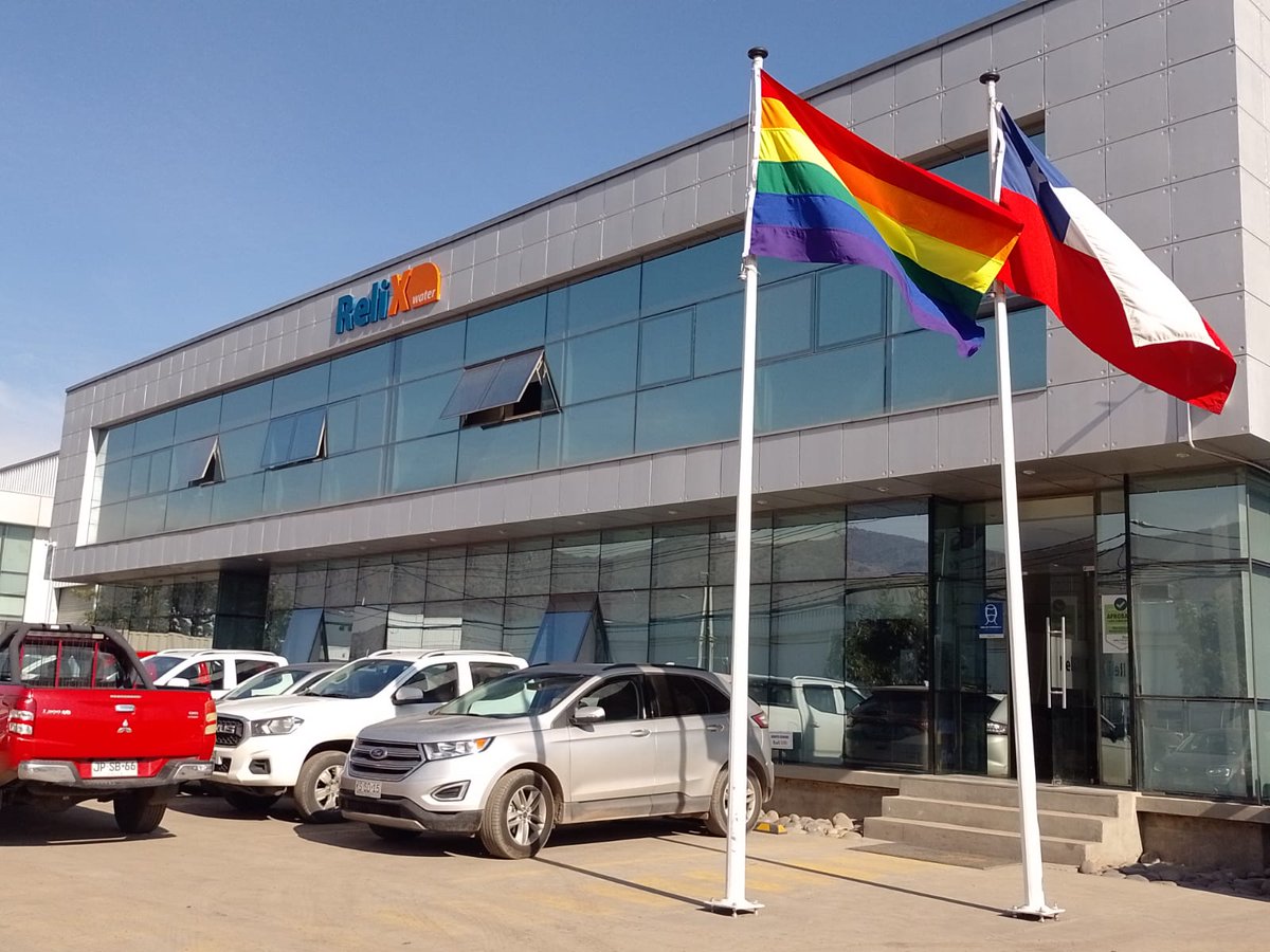 ReliX_Water's tweet photo. Nos enorgullece culminar el Mes del Orgullo con la bandera izada en nuestras instalaciones. En ReliX Water nos comprometemos con el respeto y la inclusión hacia la comunidad LGTBQIA+ a través de la conformación de espacios de igualdad. 
#ReliXWater
#PrideMonth2022
#MesDelOrgullo https://t.co/gITLhqc6yY