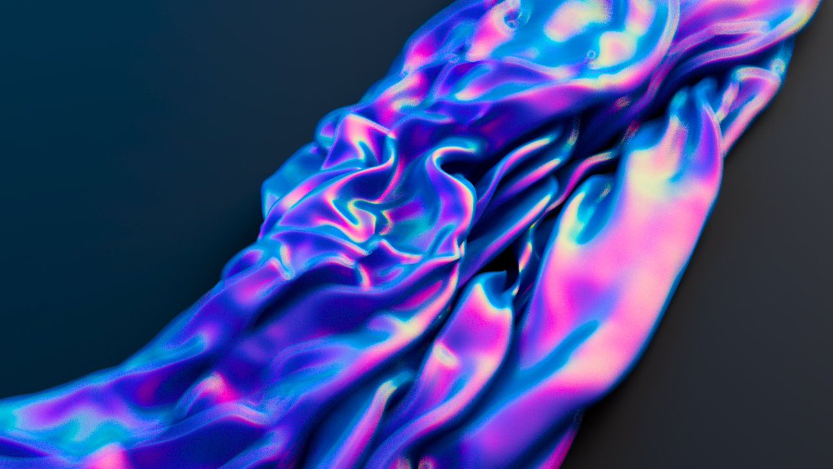 benfryc's tweet photo. Iridescent cloth experiments. Redshift https://t.co/e5DNZhH2xk