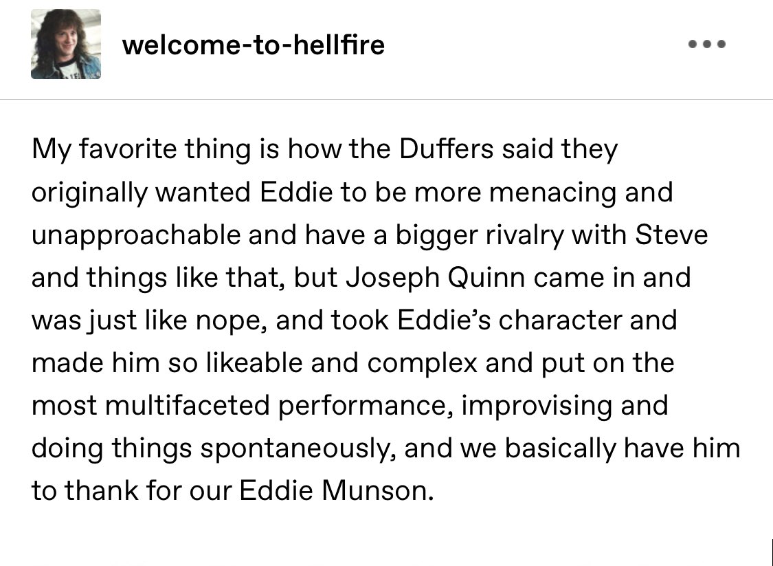 hellfireIover's tweet photo. everyone say thank you joseph quinn for giving us the best eddie munson https://t.co/8LFPHXmVS8