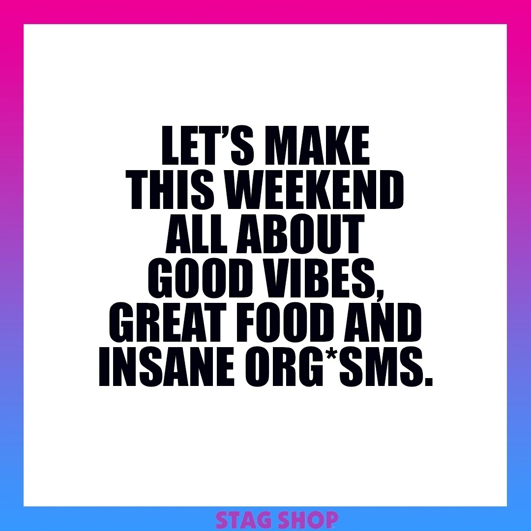 stagshop's tweet image. Happy long weekend 😜