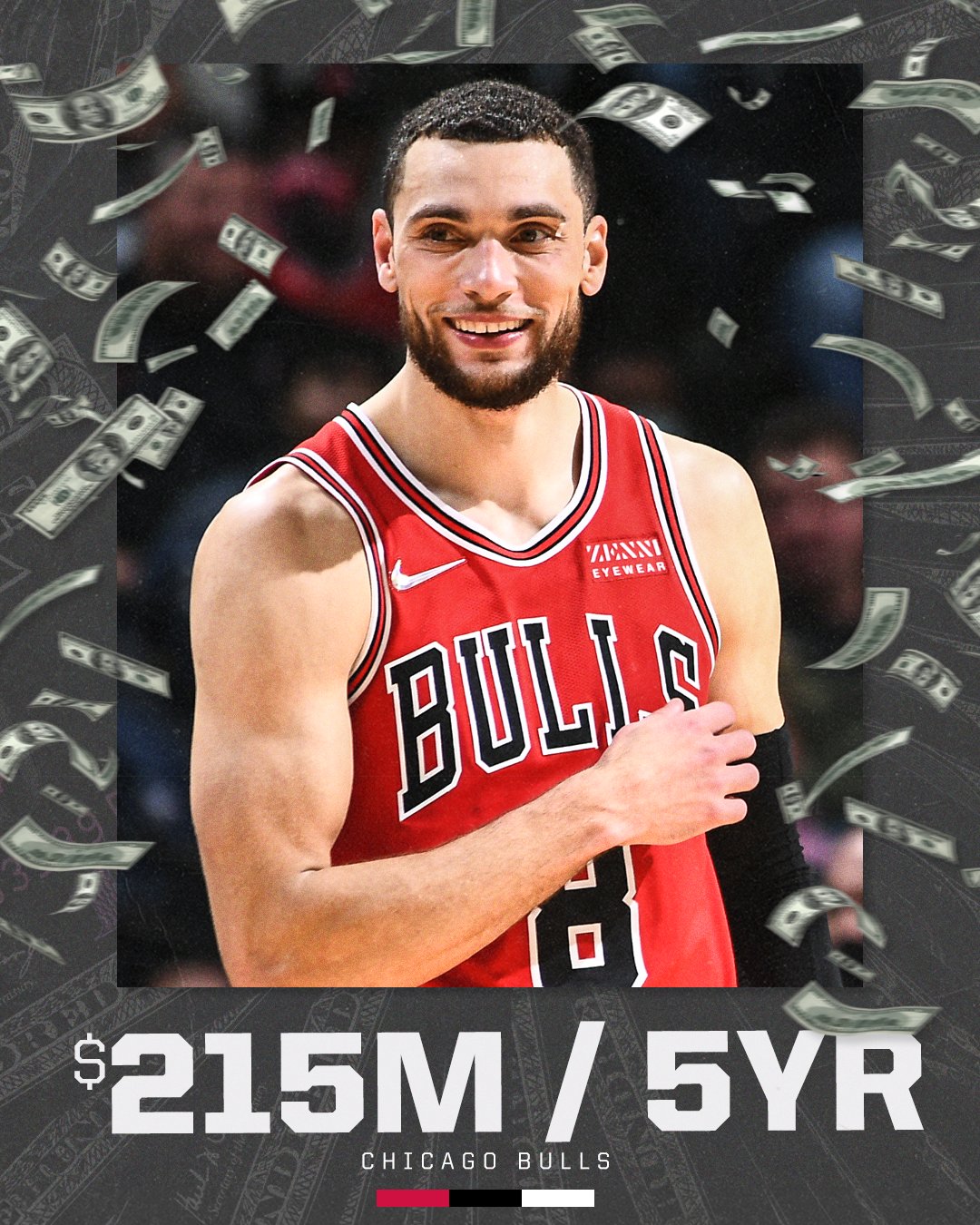 ESPN on Twitter: "Zach LaVine and the Bulls have agreed to a five-year, $215M max contract ESPN on Twitter: "Zach LaVine and the Bulls have agreed to a five-year, $215M max contract