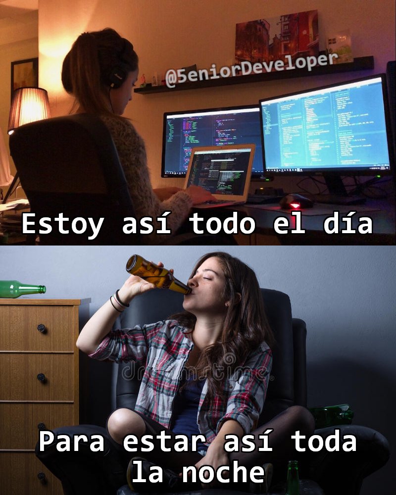 5eniorDeveloper's tweet image. Total, ya es viernes y para mí siempre es viernes!