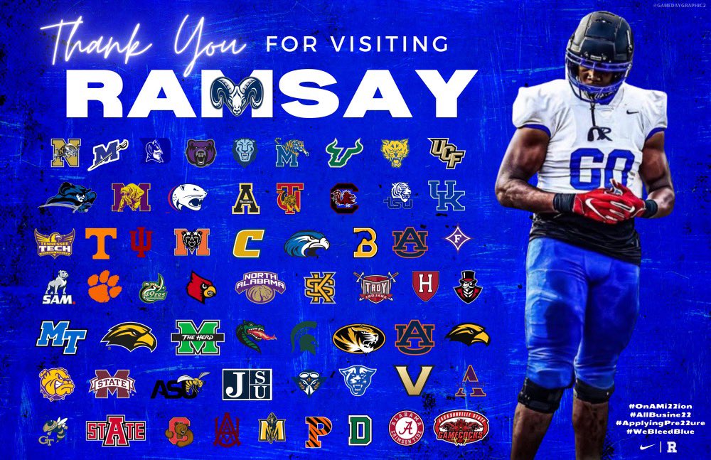 It was a whirlwind Spring for Ram Nation. Thank you to all the schools who stopped by to see our guys! #RecruitTheHill #RecruitRamsay #ScholarAthletes #OnAMi22ion #WeBleedBlue