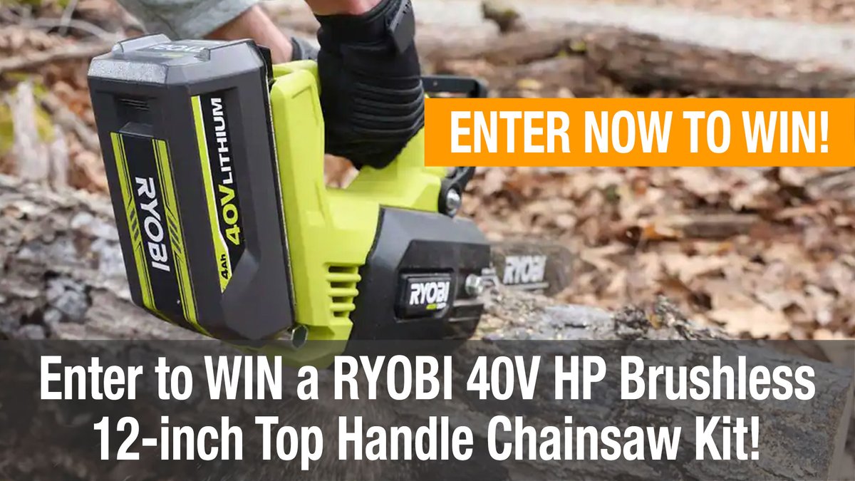 This tool #giveaway can help you out in a storm! Enter now to #win a <a href="/RYOBItoolsusa/">RYOBI Tools USA</a> 40V Brushless 12" top-handle #chainsaw! Follow this link: bit.ly/opegiveaway

#tools #powertools #ope #treecare #chainsaws #arborist #landscaping #ptrryo22 #pruning #DIY