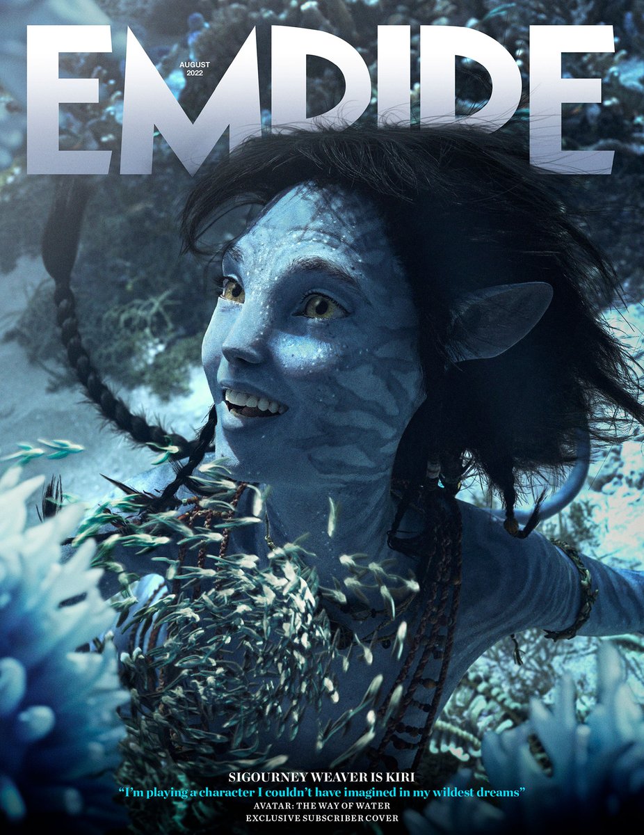 Sigourney Weaver as Kiri graces (😉) the subscriber-exclusive cover of @empiremagazine. Experience #AvatarTheWayOfWater only in theaters December 16th.