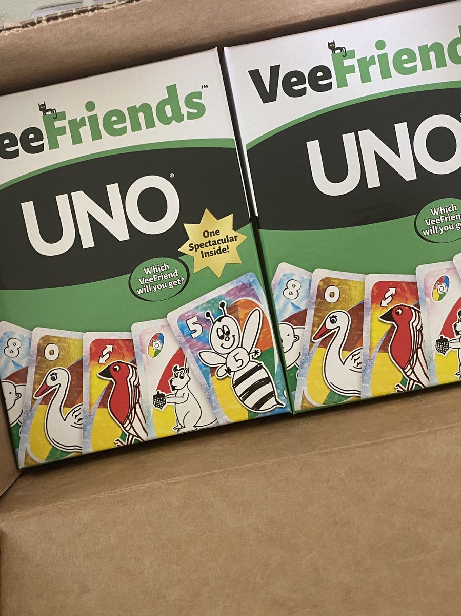 FedEx rolled up and I wasn’t sure why. I forgot these were on the way! #VeeFriendsUNO #FaithfulPheasant